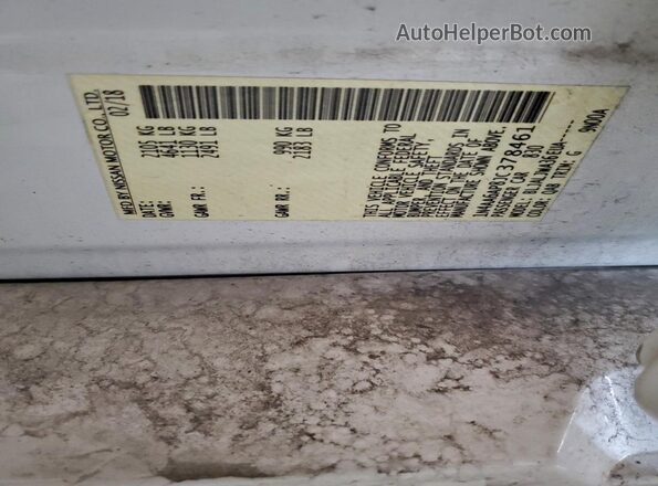 1N4AA6AP8JC378461 2018 NISSAN MAXIMA White 