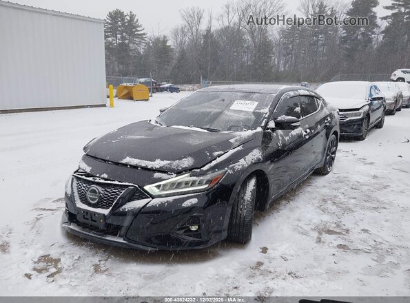 1N4AA6EV2LC374322 2020 NISSAN MAXIMA SR Black წინა მარცხენა ხედი სამი მეოთხედიდან