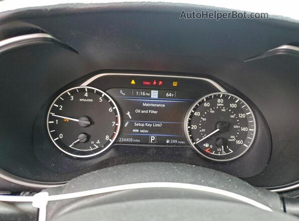 1N4AA6EV3LC384678 2020 NISSAN MAXIMA SR Black Widok zestawu wskaźników