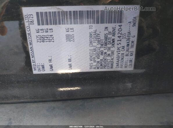 1N4AA6FV1PC514204 2023 NISSAN MAXIMA PLATINUM Черный Вид подкапотного пространства