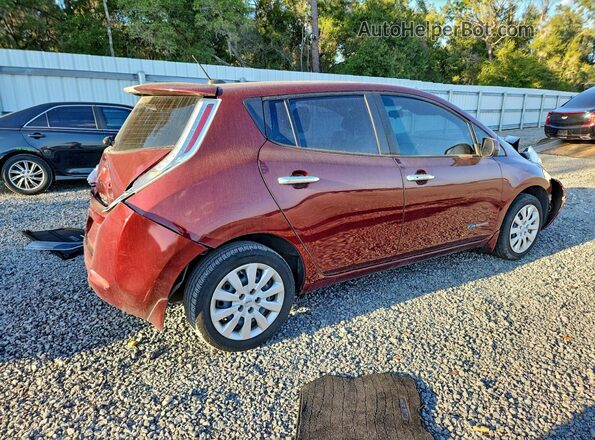 1N4AZ0CP9GC306227 2016 NISSAN LEAF Burgundy Tył prawy