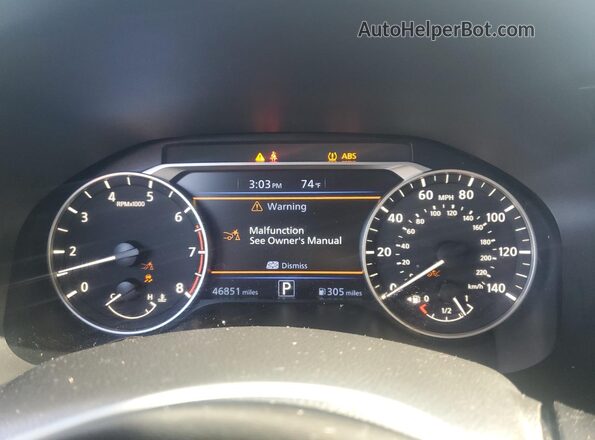 1N4BL4CV7MN346222 2021 NISSAN ALTIMA Gray ხელსაწყოთა პანელის ხედი