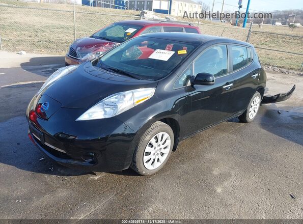 1N4BZ0CP5HC308918 2017 NISSAN LEAF Black წინა მარცხენა ხედი სამი მეოთხედიდან