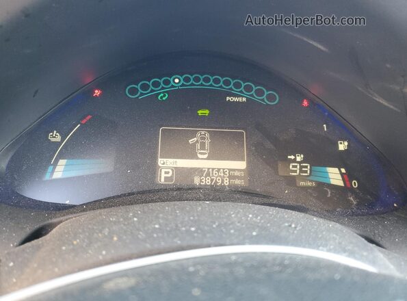 1N4BZ0CP7GC314380 2016 NISSAN LEAF Blue Vista del cuadro de instrumentos