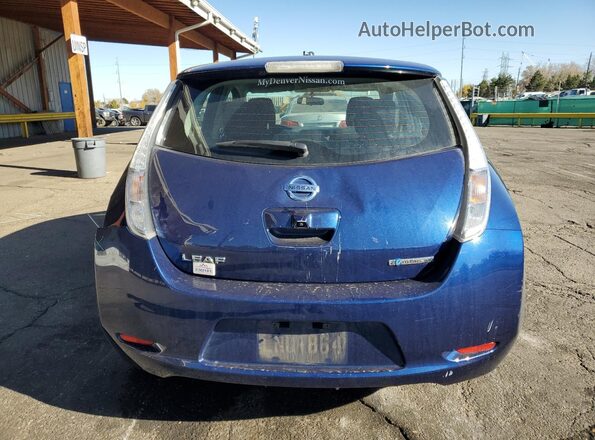 1N4BZ0CP7GC314380 2016 NISSAN LEAF Blue Vista trasera