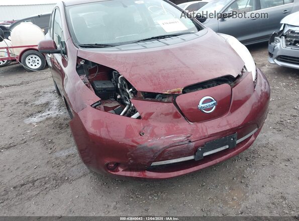 1N4BZ0CP9GC309035 2016 NISSAN LEAF Burgundy Vista frontal