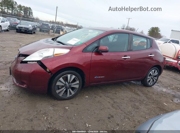 1N4BZ0CP9GC309035 2016 NISSAN LEAF Burgundy Vista interior de 360 grados