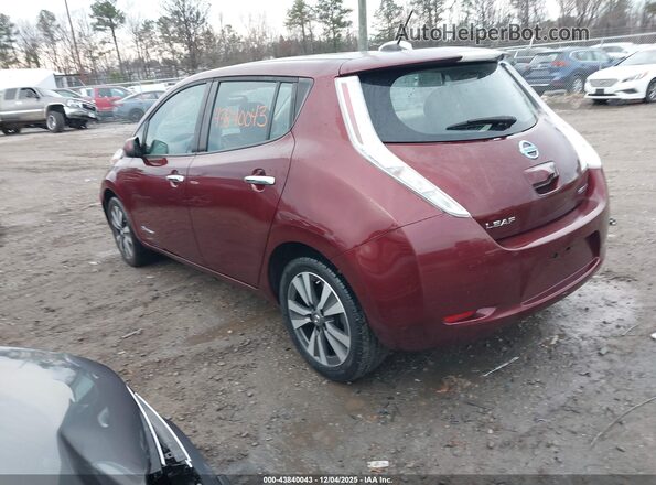 1N4BZ0CP9GC309035 2016 NISSAN LEAF Burgundy Trasero izquierdo