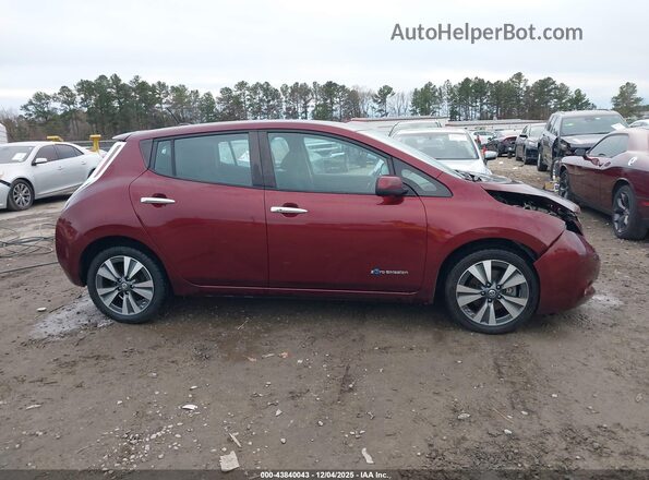 1N4BZ0CP9GC309035 2016 NISSAN LEAF Burgundy Vista interior trasera