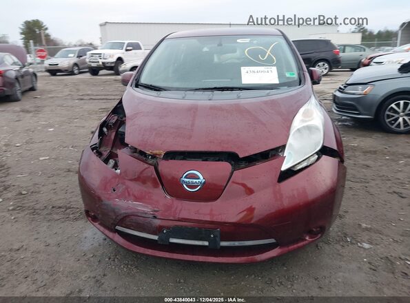 1N4BZ0CP9GC309035 2016 NISSAN LEAF Burgundy Vista del cuadro de instrumentos