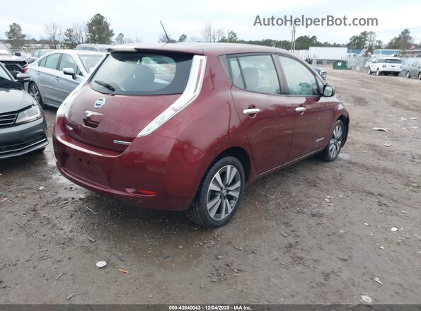 1N4BZ0CP9GC309035 2016 NISSAN LEAF Burgundy Trasero derecho