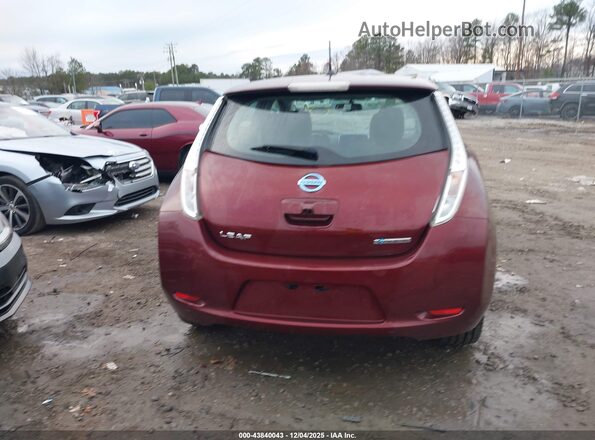 1N4BZ0CP9GC309035 2016 NISSAN LEAF Burgundy 