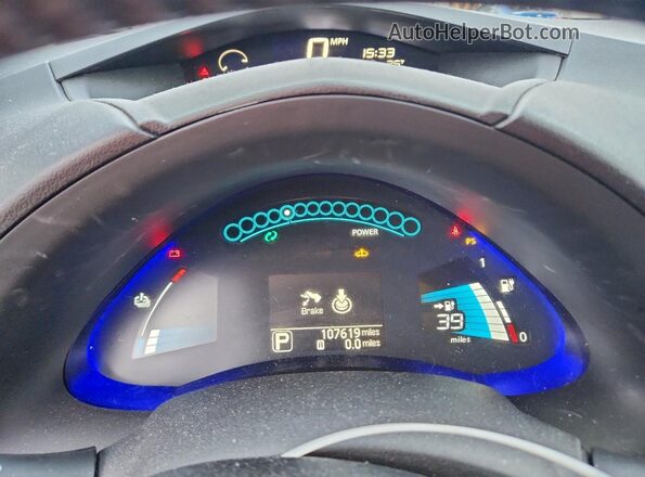 1N4BZ0CPXGC303941 2016 NISSAN LEAF White Vista del cuadro de instrumentos
