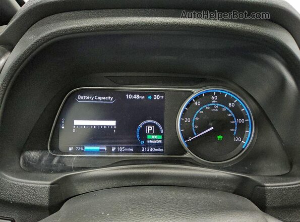 1N4BZ1BV9MC550076 2021 NISSAN LEAF Blue Вид щитка приладів