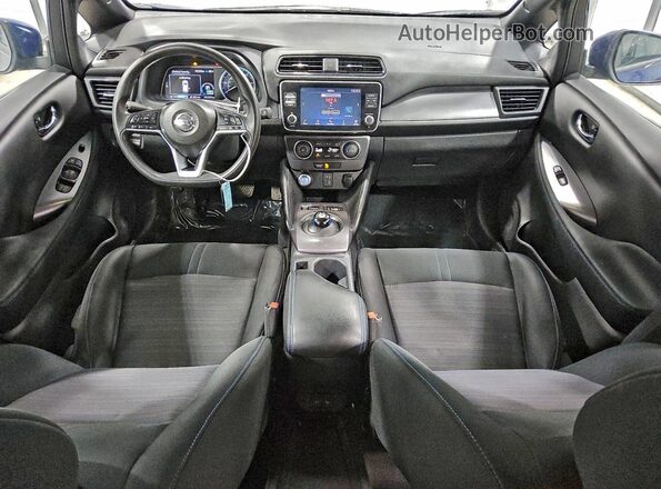 1N4BZ1BV9MC550076 2021 NISSAN LEAF Blue Вид панелі приладів