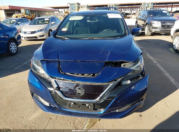 1N4BZ1CVXMC555172 2021 NISSAN LEAF Blue წინა ხედი