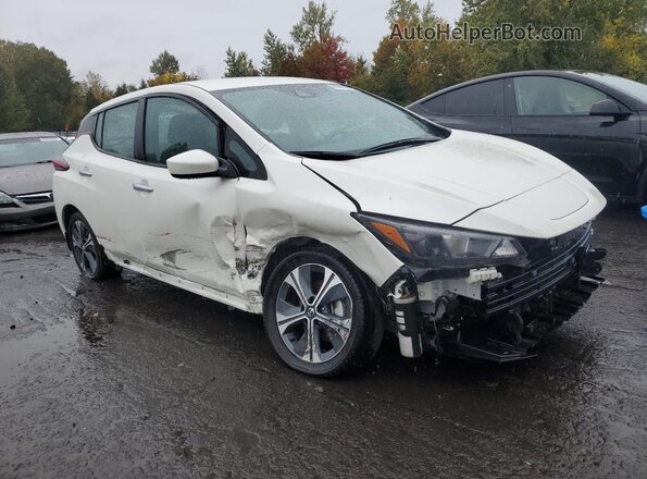 1N4BZ1CVXMC555687 2021 NISSAN LEAF White Delantero derecho