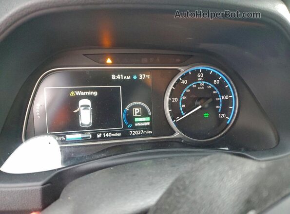 1N4BZ1DP6LC300548 2020 NISSAN LEAF Black Вид щитка приладів