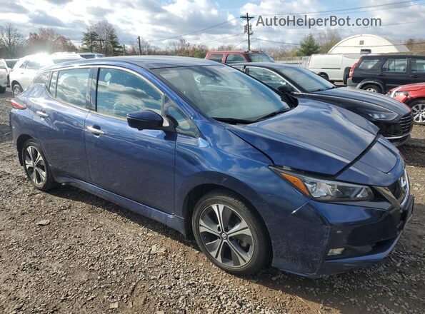 1N4BZ1DV2MC552880 2021 NISSAN LEAF Синий Передняя правая четверть