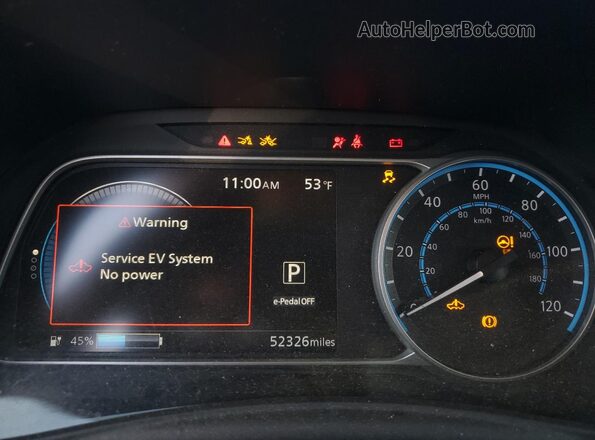 1N4BZ1DV4MC552637 2021 NISSAN LEAF White Вид щитка приладів