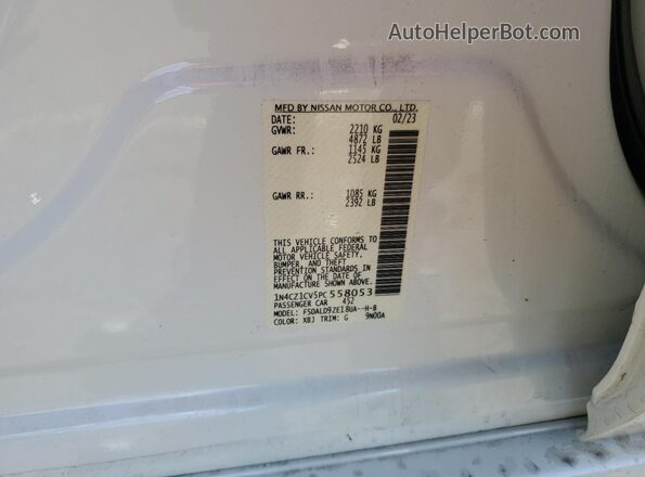 1N4CZ1CV5PC558053 2023 NISSAN LEAF White Շարժիչի բաժամունքի տեսք