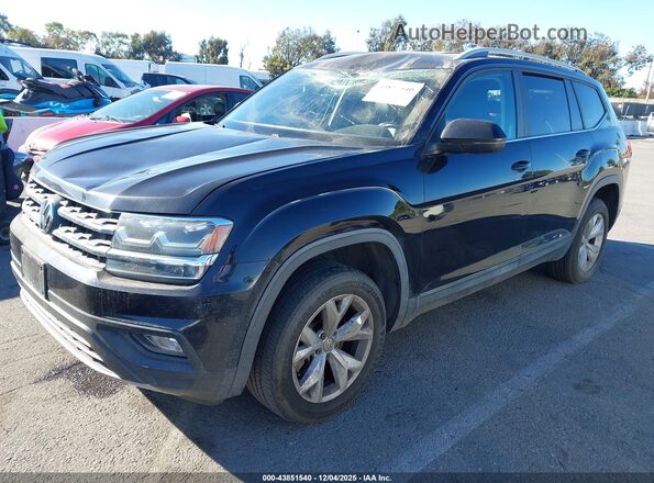 1V2CR2CA2JC572883 2018 VOLKSWAGEN ATLAS Black წინა მარცხენა ხედი სამი მეოთხედიდან