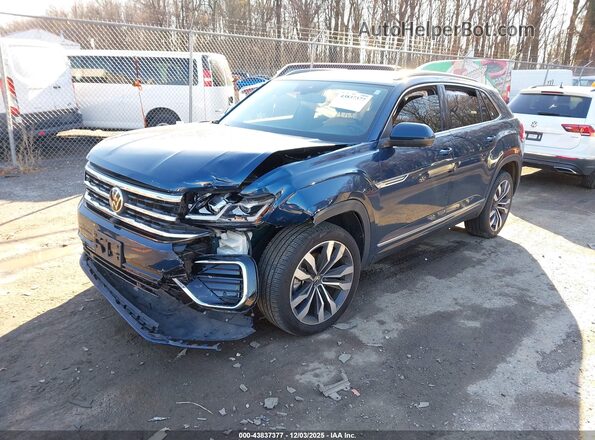 1V2FE2CA2NC216402 2022 VOLKSWAGEN ATLAS Dark Blue Przód lewy