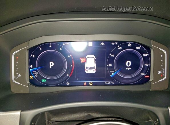 1V2RE2CA4LC221627 2020 VOLKSWAGEN ATLAS White Вид щитка приладів