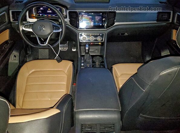 1V2TE2CA2LC221485 2020 VOLKSWAGEN ATLAS White წინა პანელის ხედი