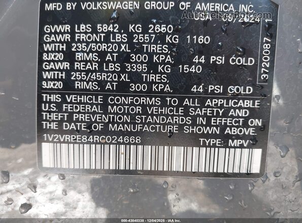 1V2VRPE84RC024668 2024 VOLKSWAGEN ID.4 Gray 