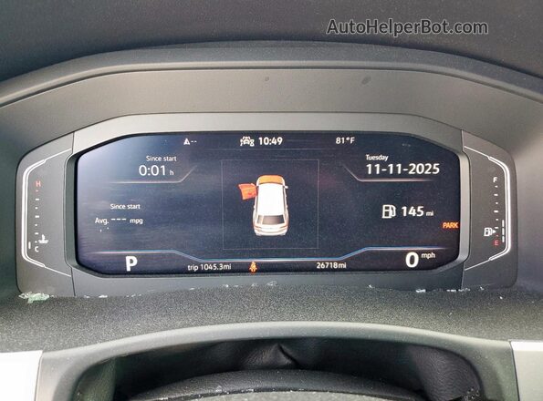 1V2WR2CA4PC544735 2023 VOLKSWAGEN ATLAS Красный Вид щитка приборов