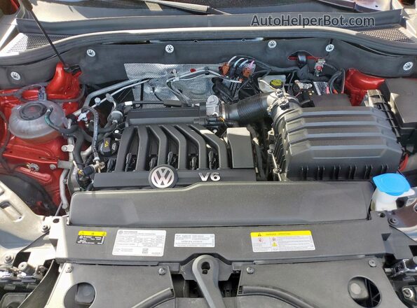 1V2WR2CA4PC544735 2023 VOLKSWAGEN ATLAS Красный Вид подкапотного пространства