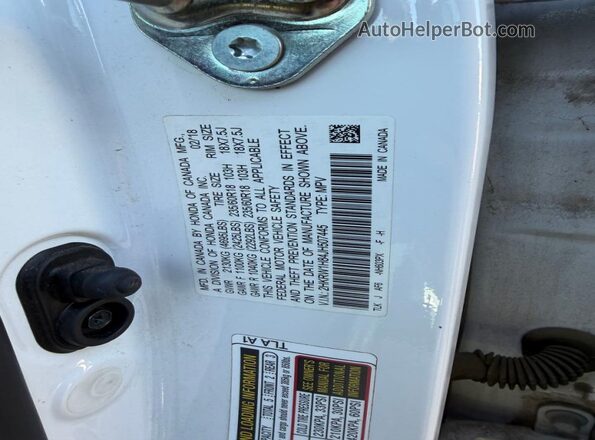 2HKRW1H84JH507445 2018 HONDA CRV White 
