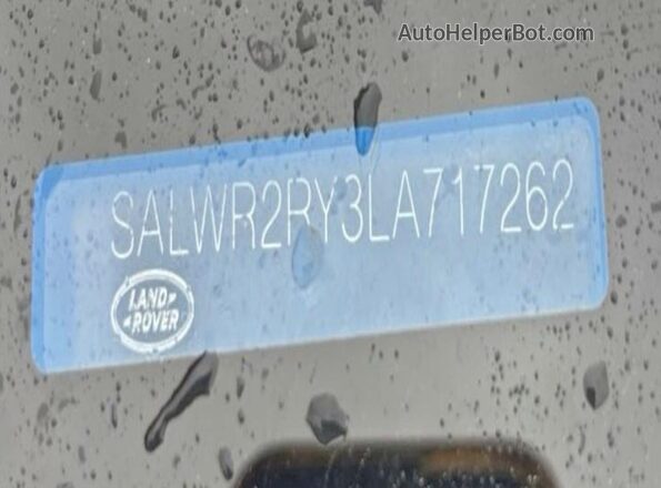 SALWR2RY3LA717262 2020 LAND ROVER RANGE Gray Вид задньої частини салону