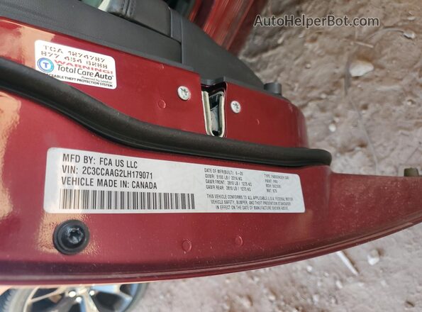 2C3CCAAG2LH179071 2020 CHRYSLER 300 Burgundy 