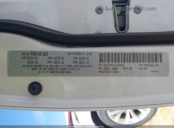 2C3CCAAG7LH150813 2020 CHRYSLER 300 Белый Вид подкапотного пространства