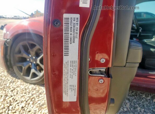 2C3CCAAG7LH209360 2020 CHRYSLER 300 Maroon Vista del compartimento del motor