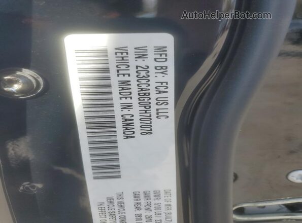 2C3CCABG0PH707078 2023 CHRYSLER 300 Black Вид наклейки з VIN-кодом