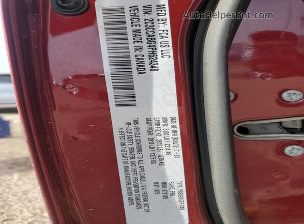 2C3CCABG4PH624348 2023 CHRYSLER 300 Red Widok komory silnika