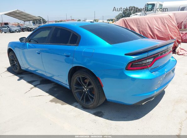 2C3CDXBG3JH336246 2018 DODGE CHARGER Синий Задняя левая четверть