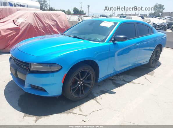 2C3CDXBG3JH336246 2018 DODGE CHARGER Синий Передняя левая четверть