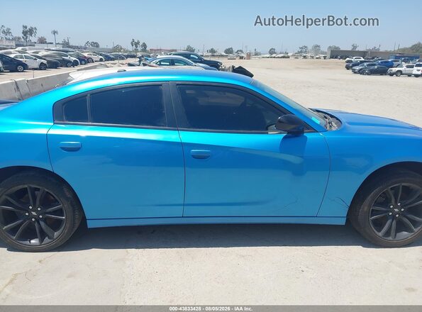 2C3CDXBG3JH336246 2018 DODGE CHARGER Синий Вид задней части салона