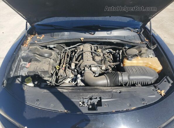 2C3CDXCT5HH562309 2017 DODGE CHARGER Black Widok wnętrza z tyłu