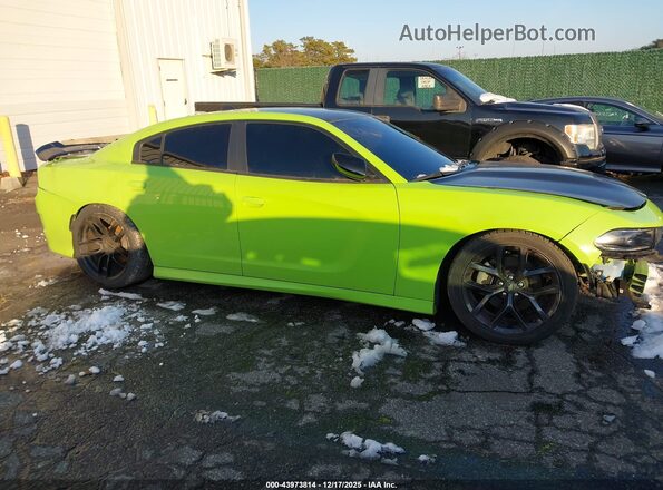 2C3CDXCT6PH505566 2023 DODGE CHARGER Green Widok wnętrza z tyłu