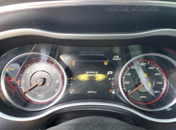2C3CDXCT8GH185621 2016 DODGE CHARGER Silver Instrument cluster view