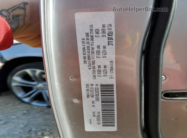 2C3CDXCT8GH185621 2016 DODGE CHARGER Silver VIN sticker view