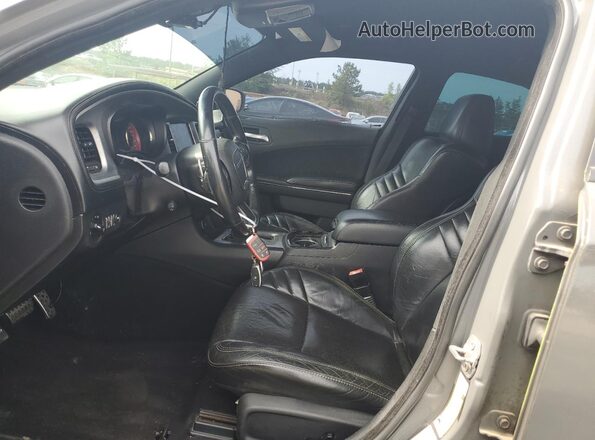 2C3CDXGJ4KH692307 2019 DODGE CHARGER Gray Widok wnętrza z przodu