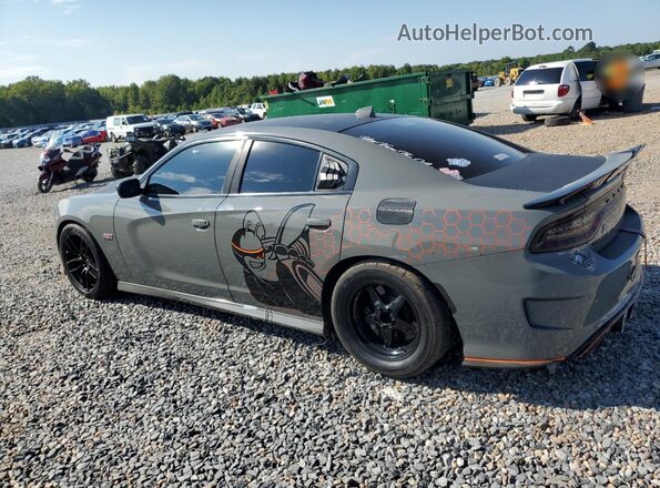 2C3CDXGJ8JH281457 2018 DODGE CHARGER Gray Rear left