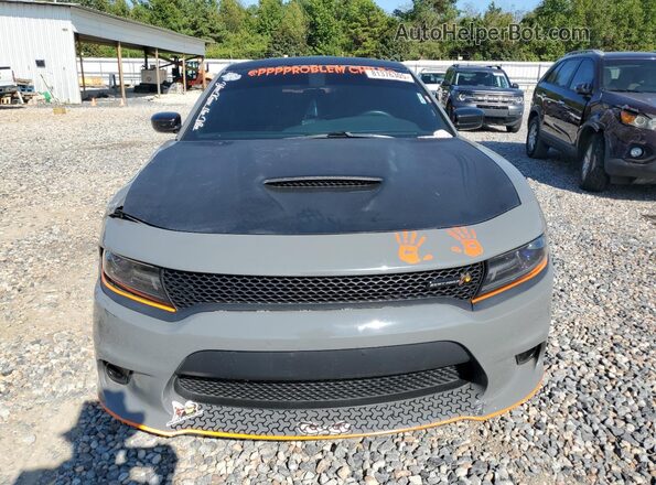 2C3CDXGJ8JH281457 2018 DODGE CHARGER Gray Front view