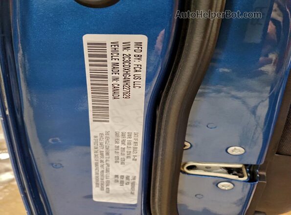 2C3CDXHG4NH227629 2022 DODGE CHARGER Blue Vista del compartimento del motor